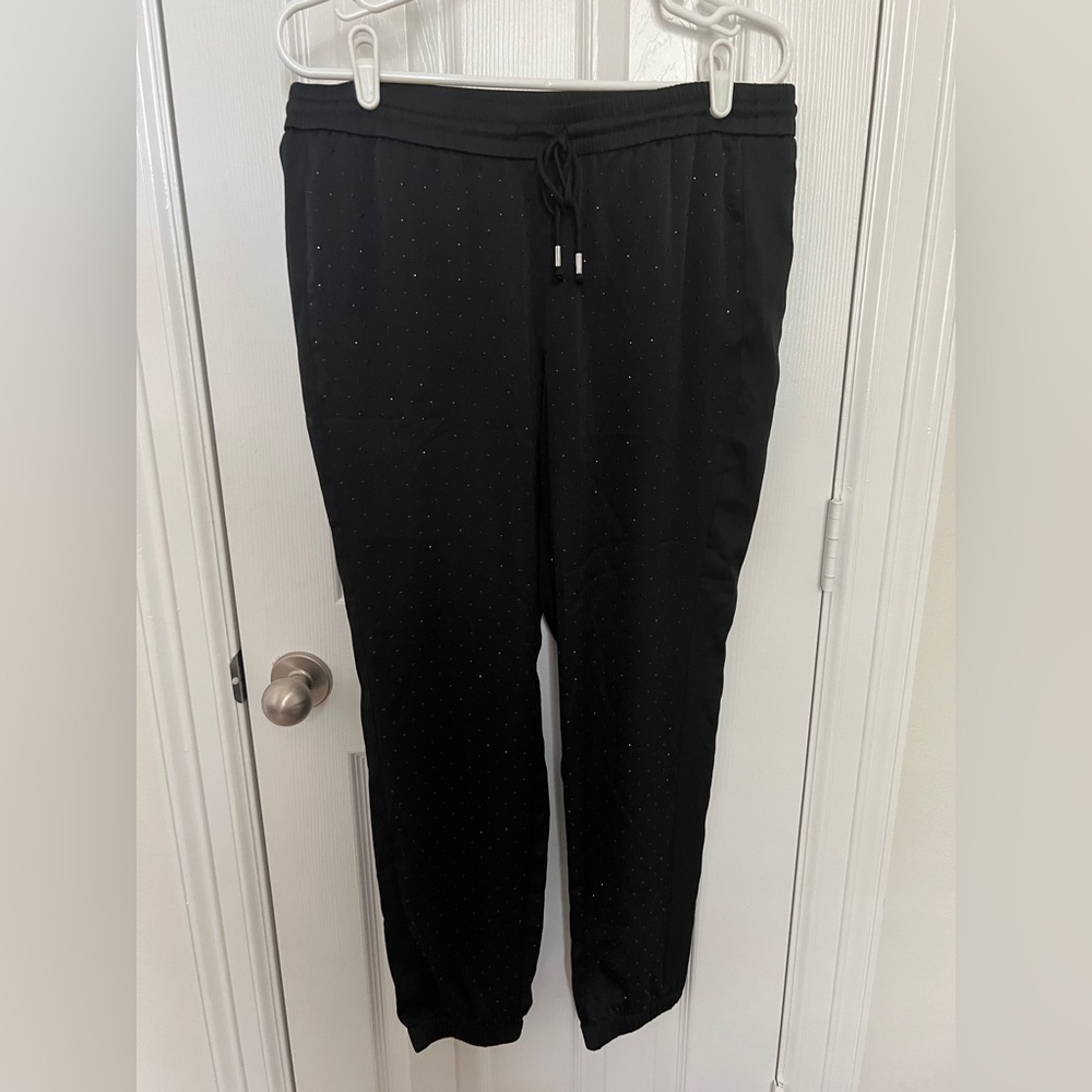 Victoria's Secret Black Joggers with black crystals